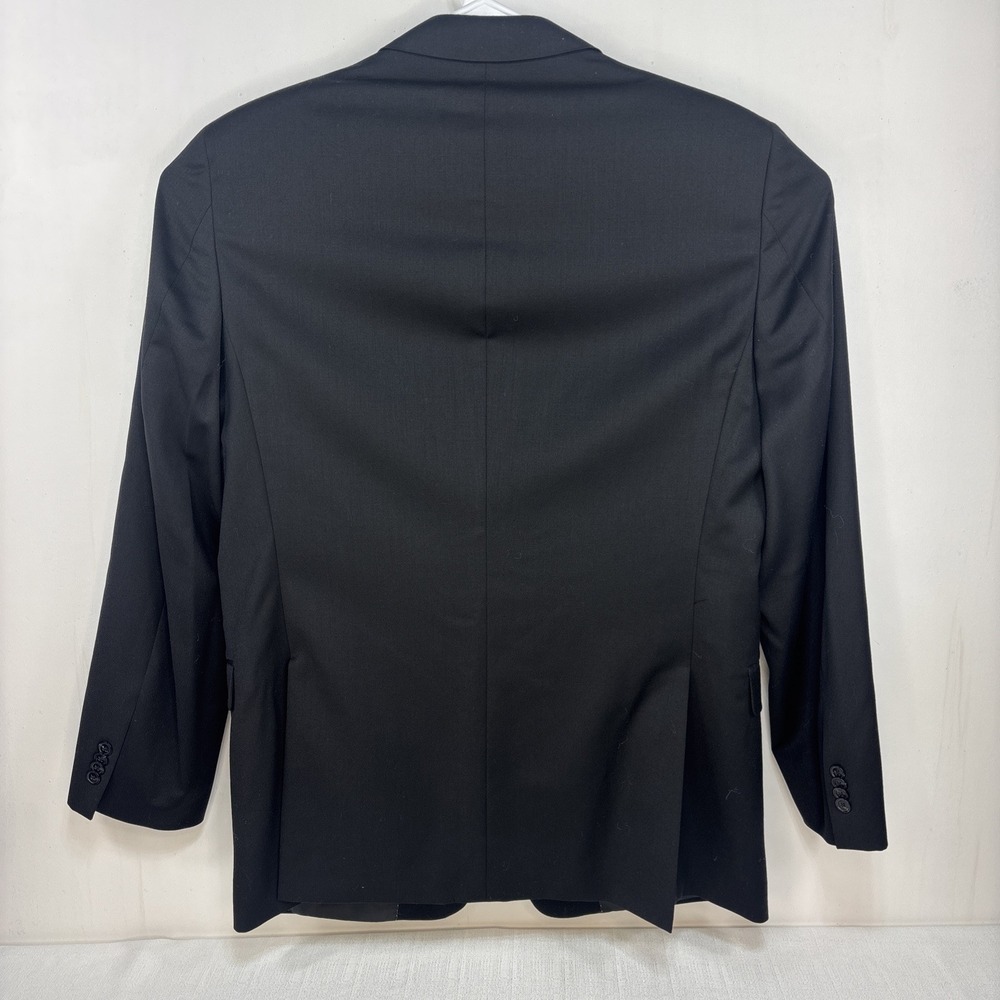 Tommy Hilfiger Suit Jacket Mens Size 42L Black 100% Wool Spirts Coat Blazer‎ - Picture 11 of 12